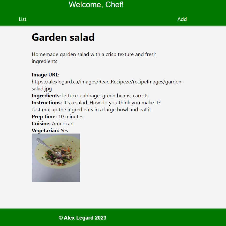 Image of tasty garden salad.